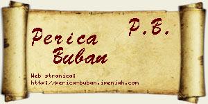 Perica Buban vizit kartica